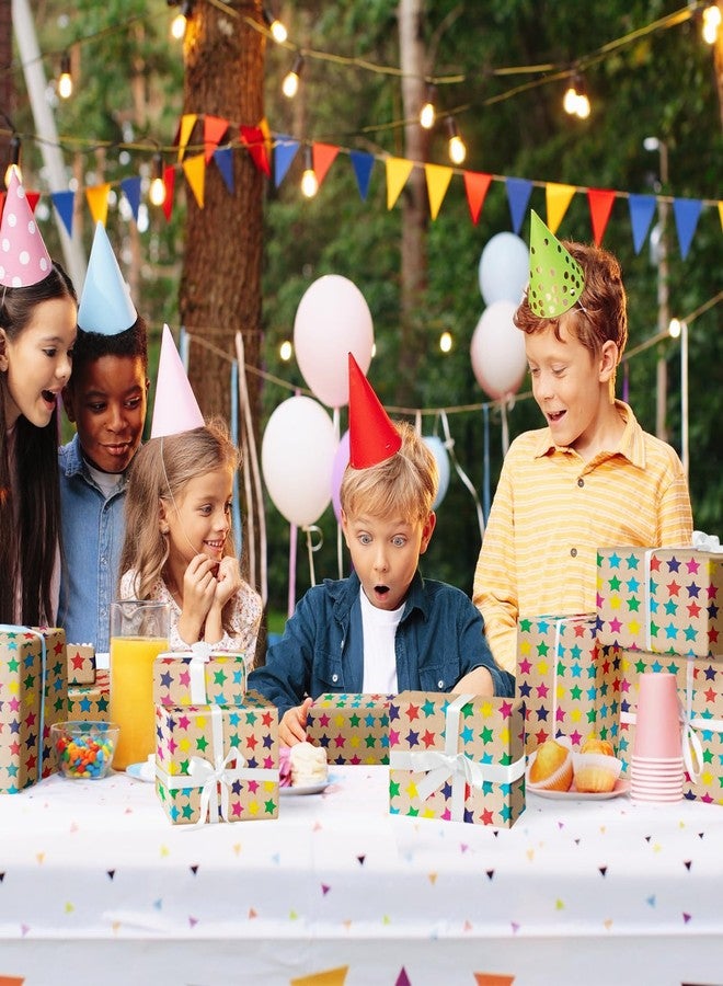 WRAPAHOLIC Kraft Wrapping Paper Roll - Striped Brown Kraft Paper for Birthday Gift Wrapping - 17in x 32.5in Each Roll, Total 46 Sq. Ft. - Stars - Image 5